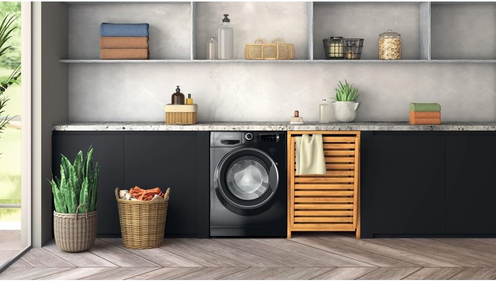 Hotpoint Ariston Lavatrice a libera installazione a carica frontale Hotpoint Ariston: 10,0 kg, NBT 108 BLACK IT