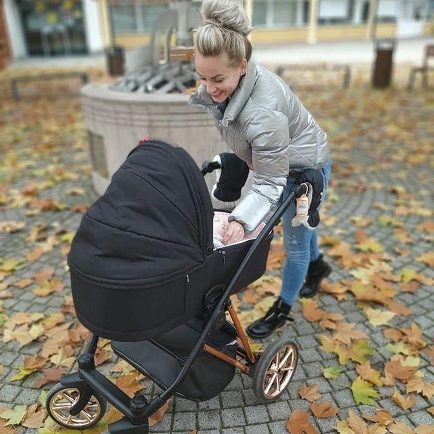Kombi-Kinderwagen 4 in 1 Musse Ultra, Baby Buggy Babywanne Autositz Isofix Basis
