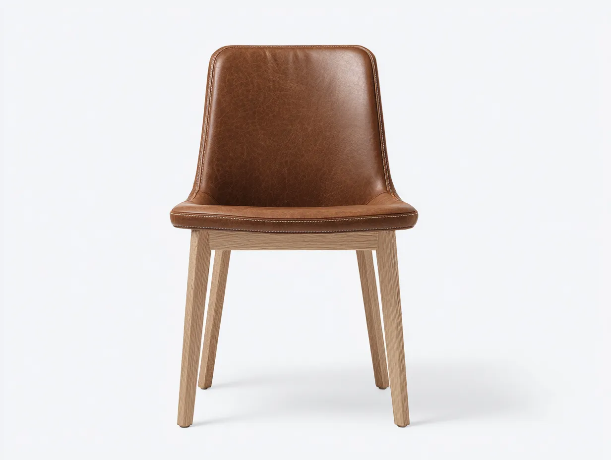 Esszimmerstühle - Kunstleder-Holz - 56x53x83 cm - Braun - Modern