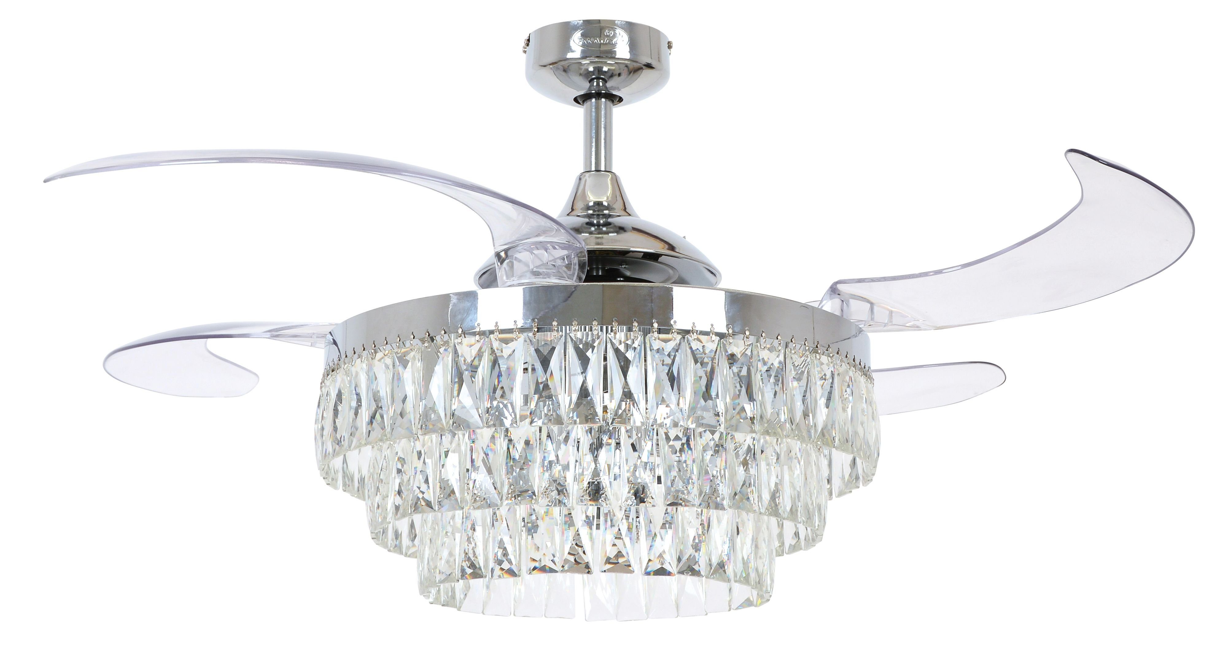 Deckenventilator Deckenventilator Fanaway Veil Chrom mit Licht