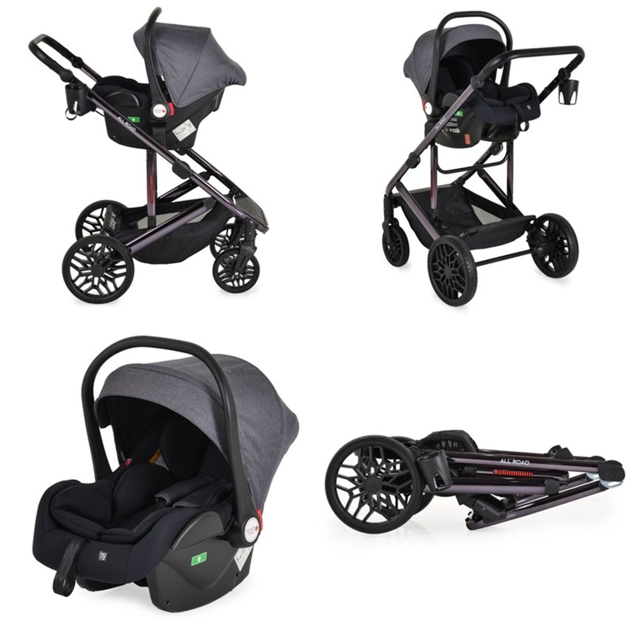 Kombi-Kinderwagen Kombikinderwagen 3in1 all Road