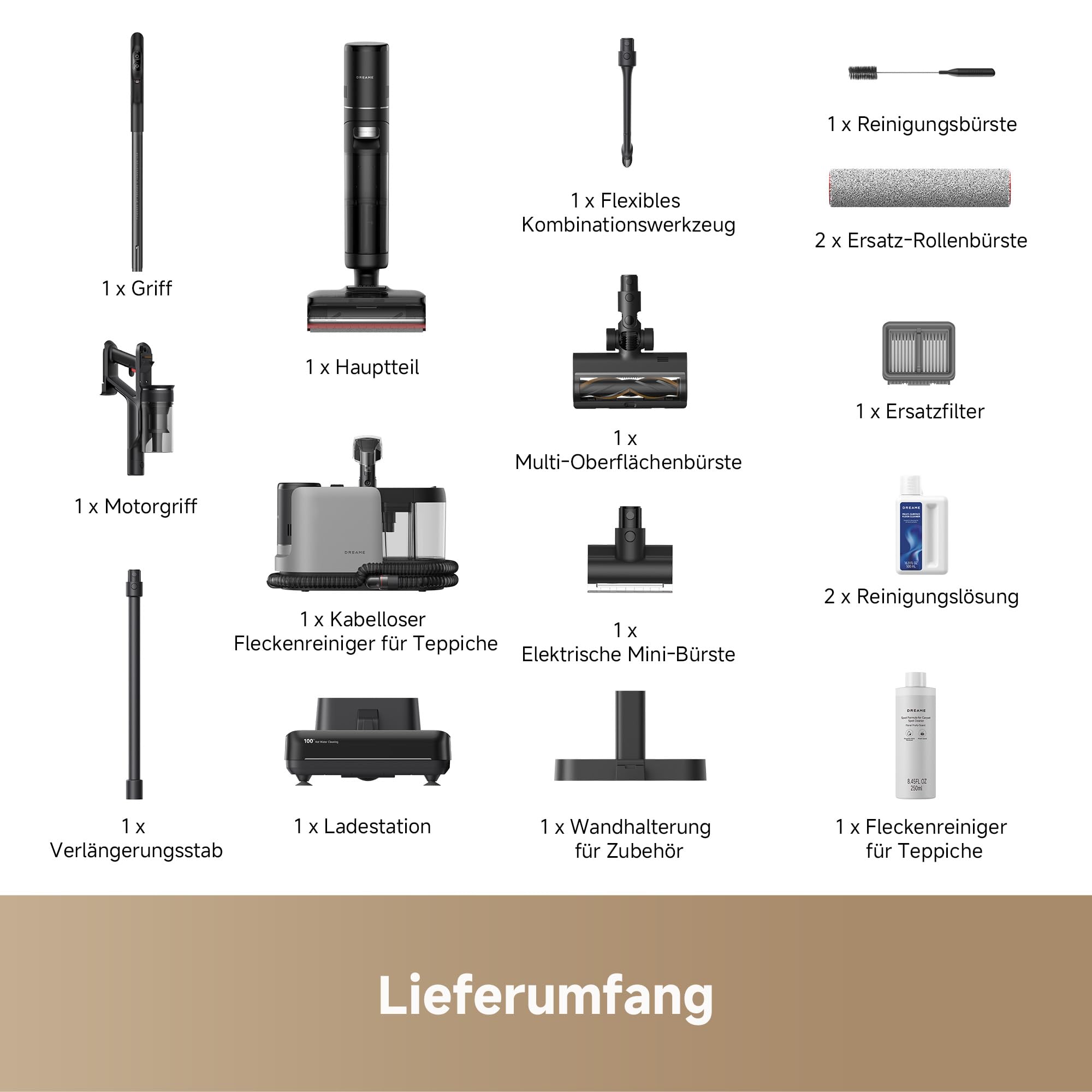 Nass- und Trockensauger H15 Mix 7-in-1 mit KI-Roboterarm und 23.000 Pa Saugkraft, 100 °C Bürstenreinigung und 5 Min. 90 °C Trocknung