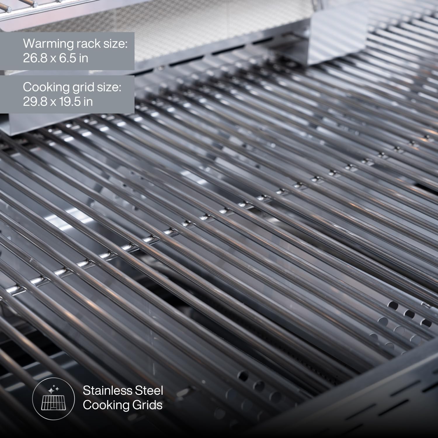 Spire Premium 5 Burner Built In Gas Grill Island Head  Stainless Steel 30 Inch Propane Grill with Rear Burner  63 000 BTUs  750 SQ In Racks  Dual Fuel Compatibility - 740-0788P