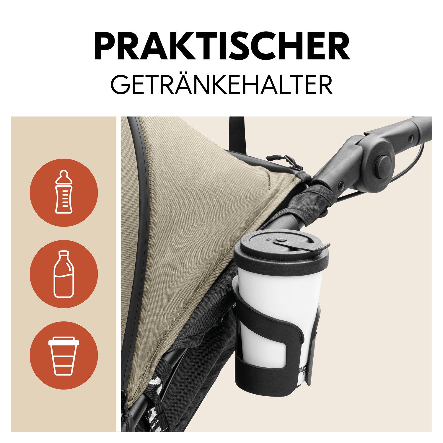 Dreirad-Kinderwagen Runner 3, olive