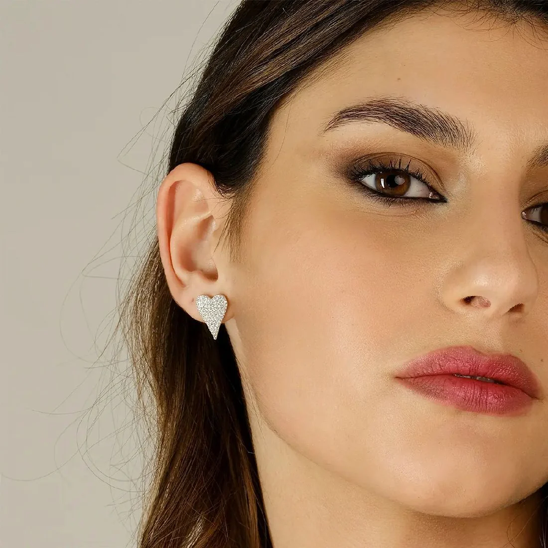 Orecchini Amen a forma di cuore allungato EHLUBBZ