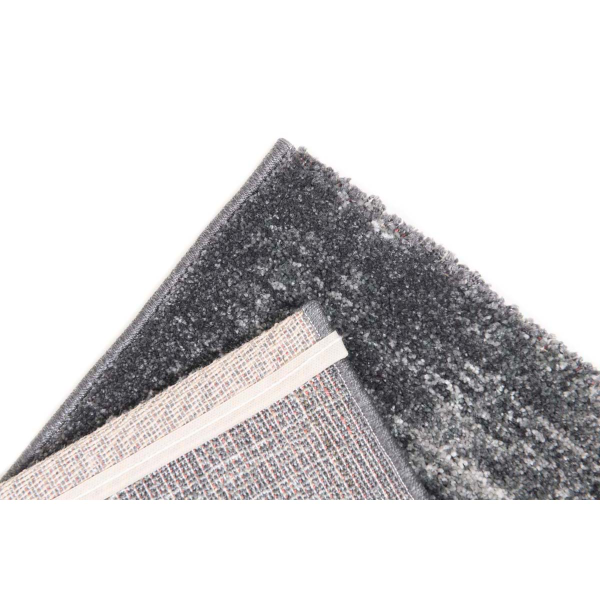 HOMCOM Teppich Kurzflor Grau 230 x 160 x 1 cm
