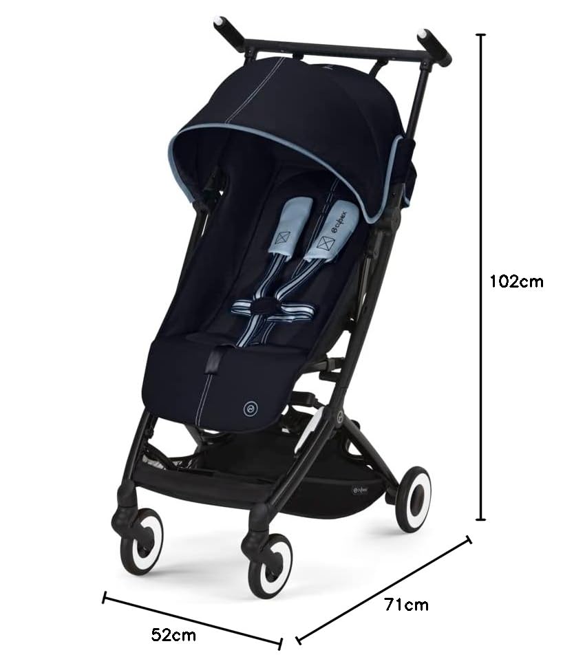 CYBEX Gold Passeggino Libelle con Cintura One Pull, Per Bambini da 6 Mesi a 4 Anni Circa (Max. 22 kg), Ultraleggero (Solo 6 kg), Ocean Blue (Blu) : Prima infanzia