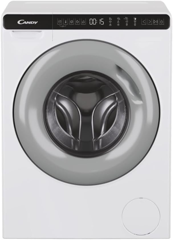 CANDY MINIAQUA CW50-BP12307G-S, LAVATRICE A CARICA FRONTALE, 5 KG, 1200 GIRI, Programmi rapidi, Antipiega, Partenza ritardata, Grigio/Bianco, 70x51x45 [Classe di efficienza energetica A]