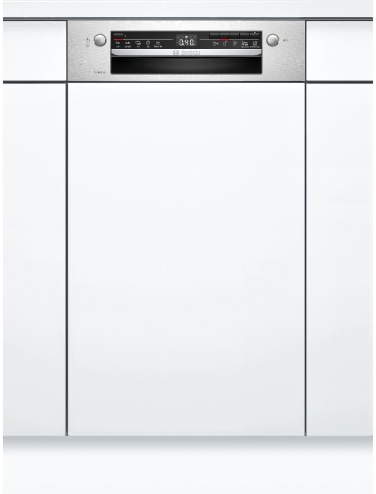 Bosch SPV2IKX10E Serie 2 Smarter Geschirrspüler vollintegriert, 45 cm breit, Besteckkorb, Extra Trocknen auf Knopfdruck, InfoLight roter Lichtpunkt am Boden, AquaStop Schutz gegen Wasserschäden, Weiß
