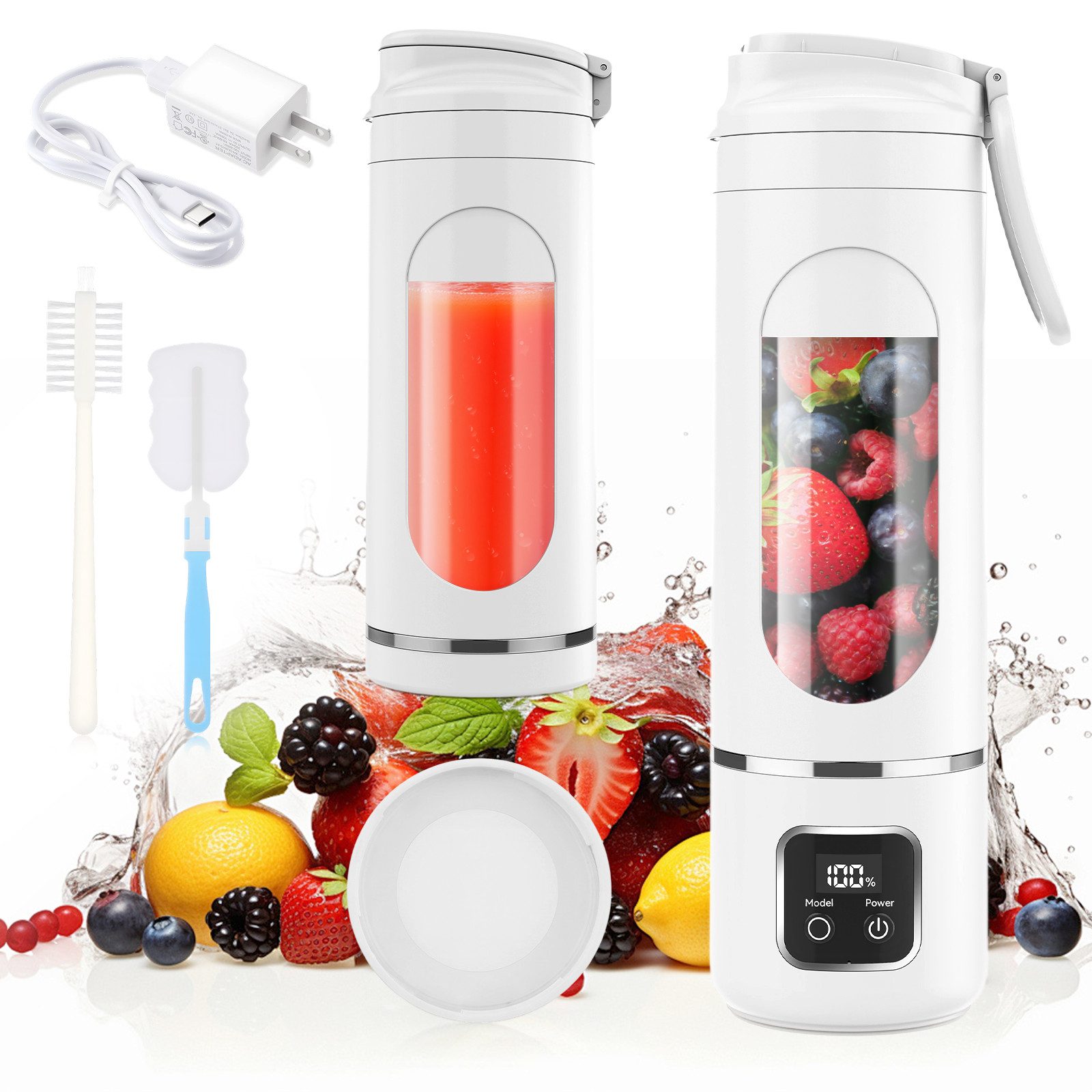 Entsafter Tragbarer Mixer, Mini-Standmixer, kleiner Entsafter, Smoothie-Maker