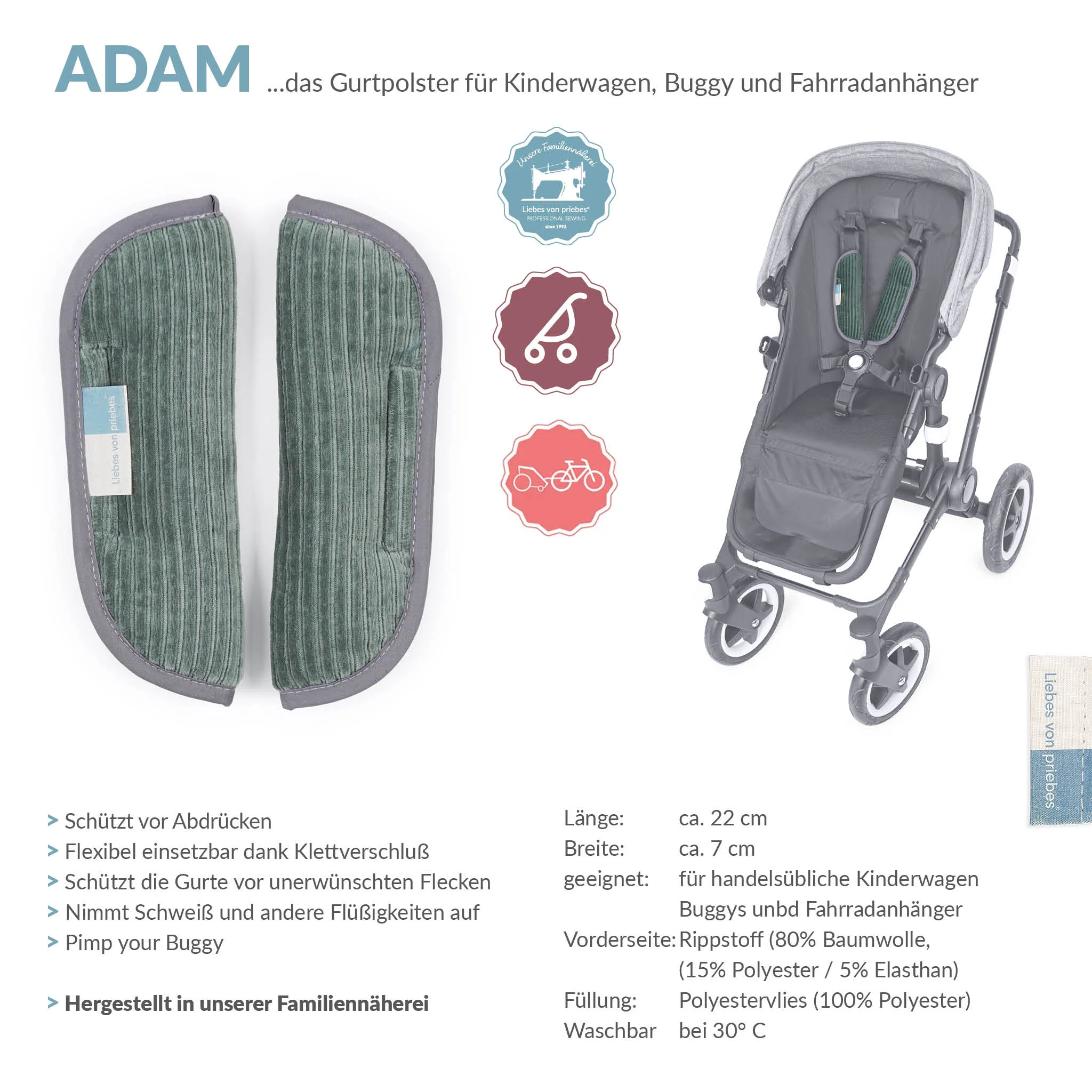 ADAM Gurtpolster mit Klett