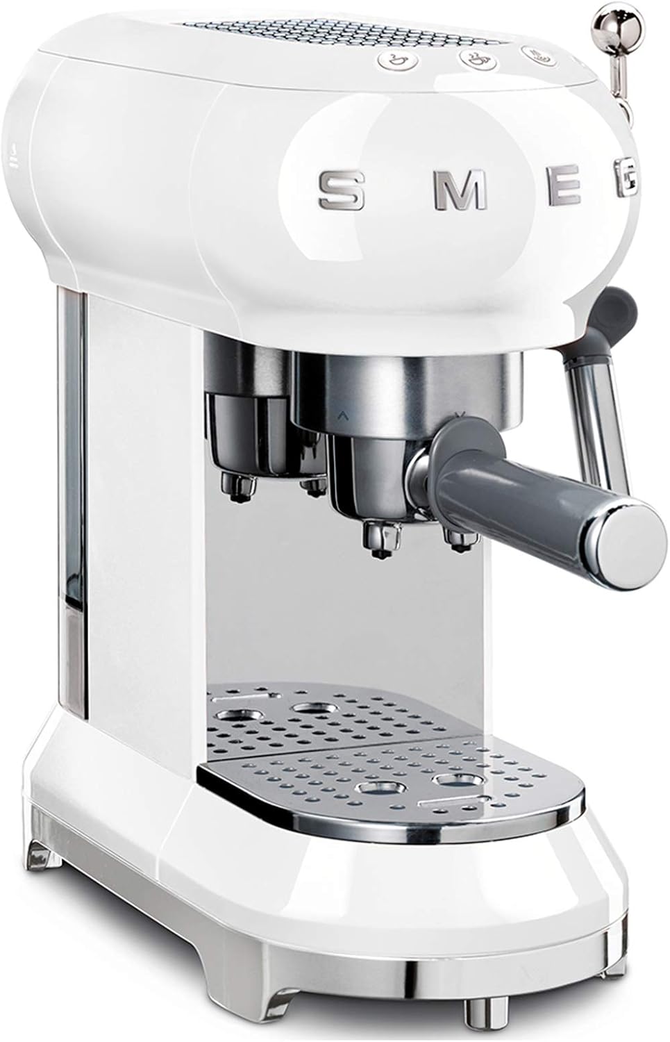 Smeg, ECF01PGEU Manual Espresso-Kaffeemaschine, Cappuccino -System, Thermoblock, groe Tassengehuse und Doppelkaffeefunktion, 1 l Wassertank, kompakte Abmessungen, 1350W, Pastellgrün