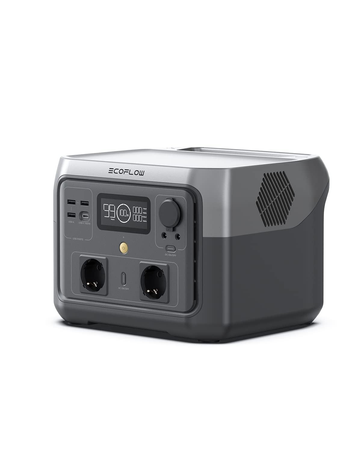 ECOFLOW Centrale Elettrica Portatile RIVER 2 MAX, Batteria LiFeP04 da 512Wh, il prodotto è inutilizzato, solo una parte 'imballaggio è difettosa (Ricondizionato)