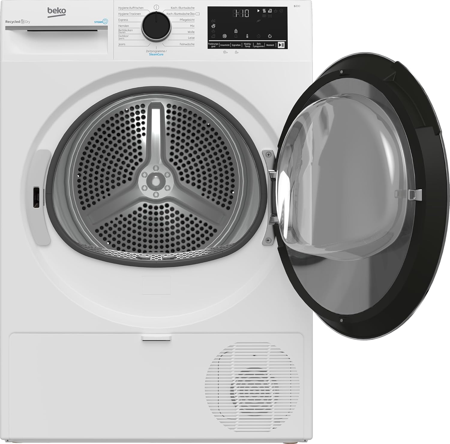 Beko B3T4224SD Wärmepumpentrockner, Wäschetrockner, 8 kg, allergikergeeignet, Hygiene Trocknen  und  Hygiene Auffrischen, SteamCure Dampffunktion, 15 Programme, Express, Weiß