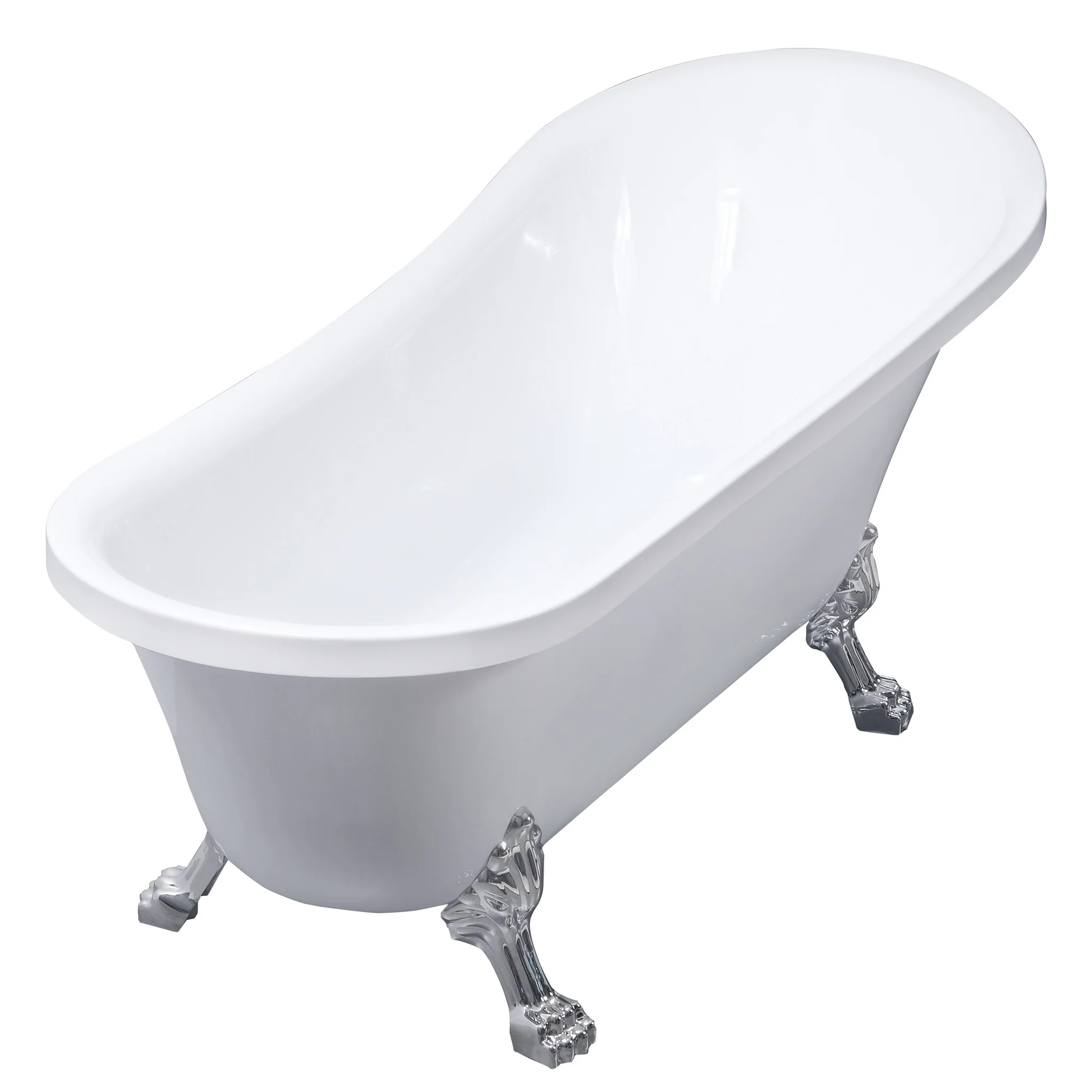 Lykke Badewanne mit Füen Nordic Deluxe 1500x750x710mm, Wei