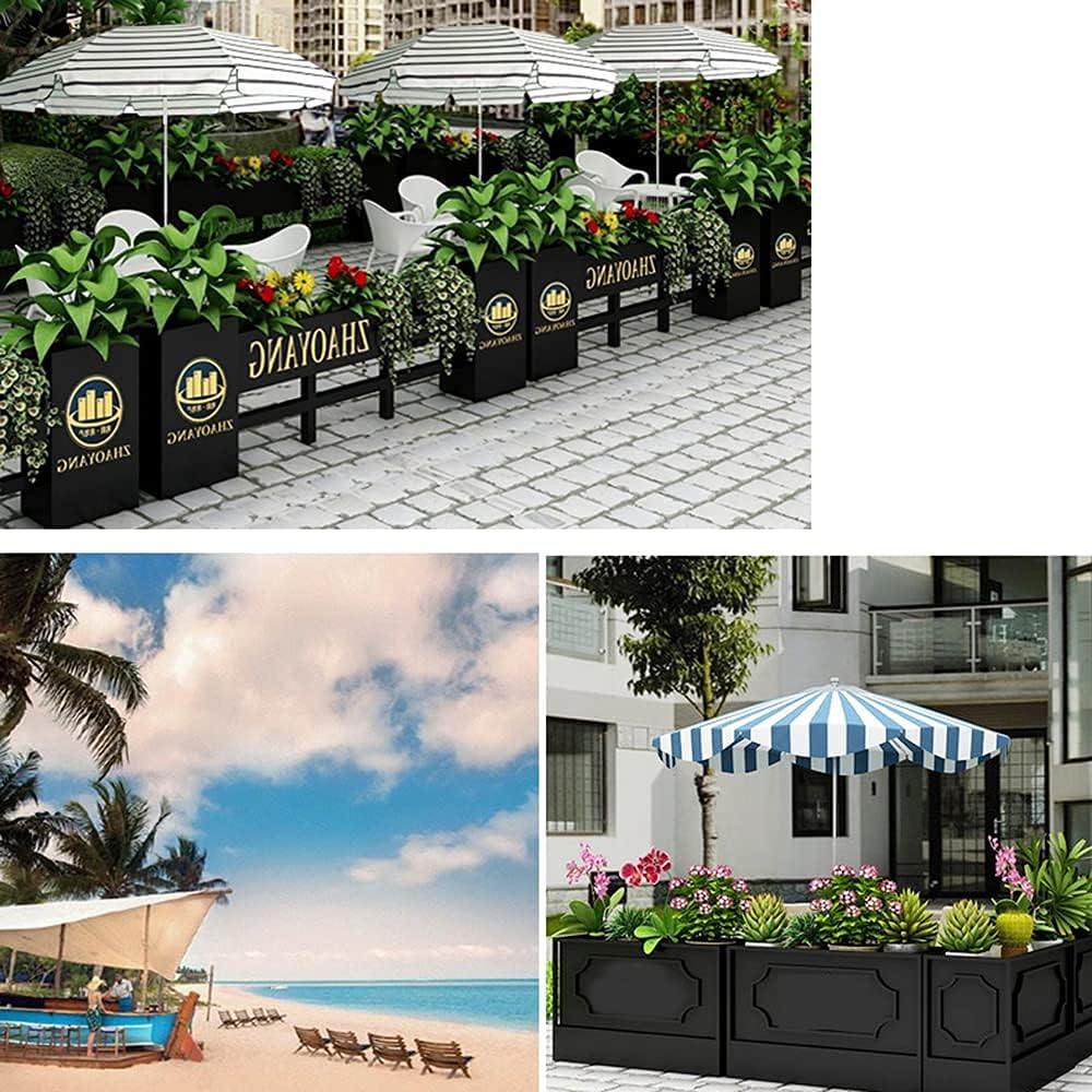 Klappbarer Strandschirm, Sonnenschirm-Gartenschirm, geeignet für Innenhöfe, Geschäfte, Schwimmbäder 2,4 m, dreilagige Schirmrippen