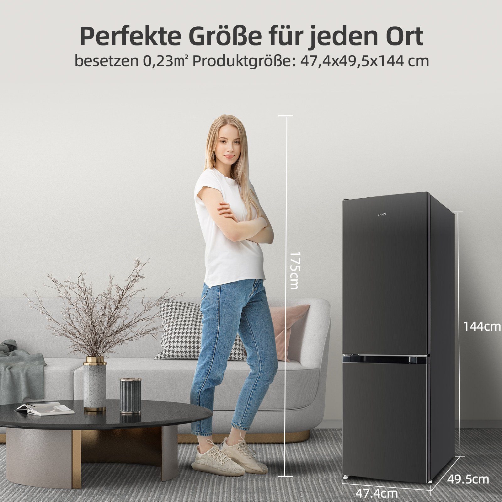 Kühl-/Gefrierkombination, mit LED