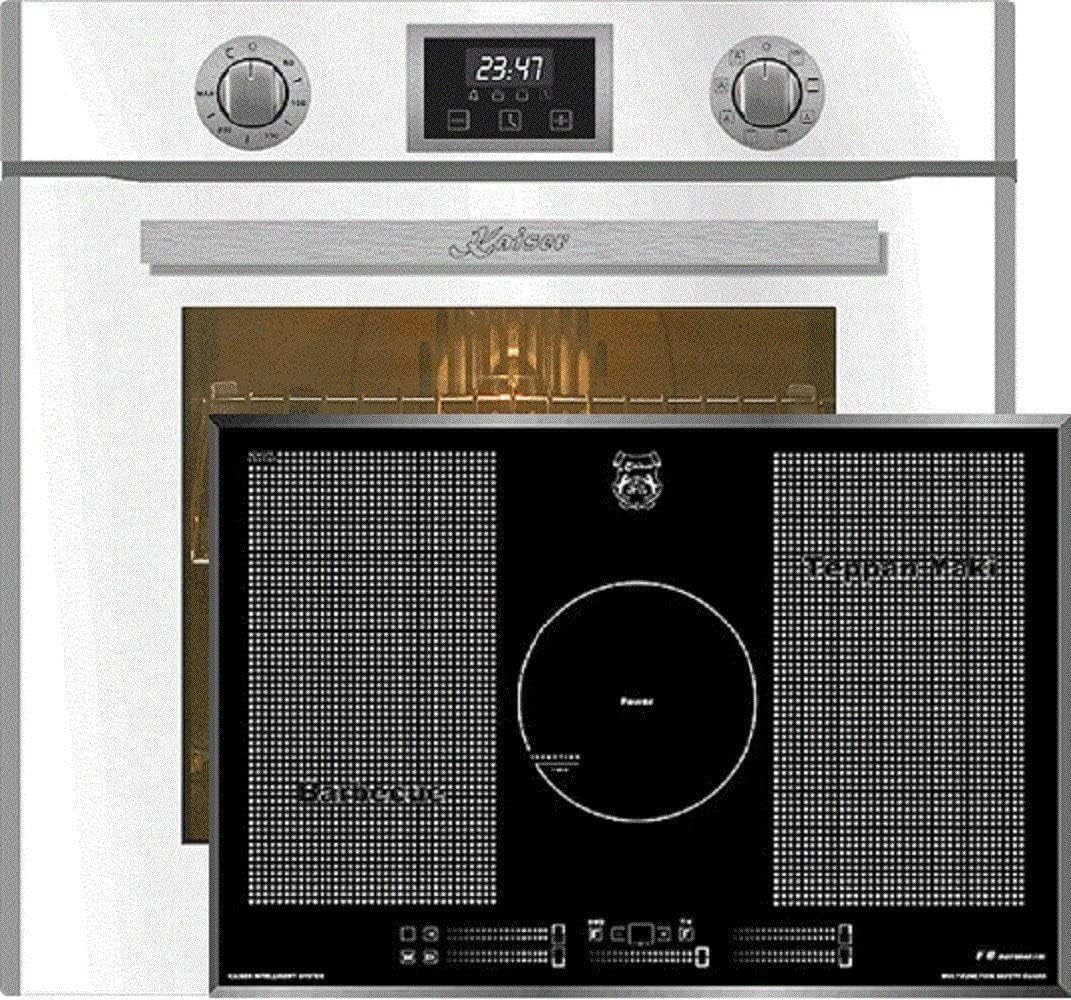 Kaiser Backofen, 6326 W, 77 cm, 79 L, Schwarz, Set EH +KCT 777 FI La Perle, Einbau Elektro, Autark, 10 Funktionen+Induktionskochfeld