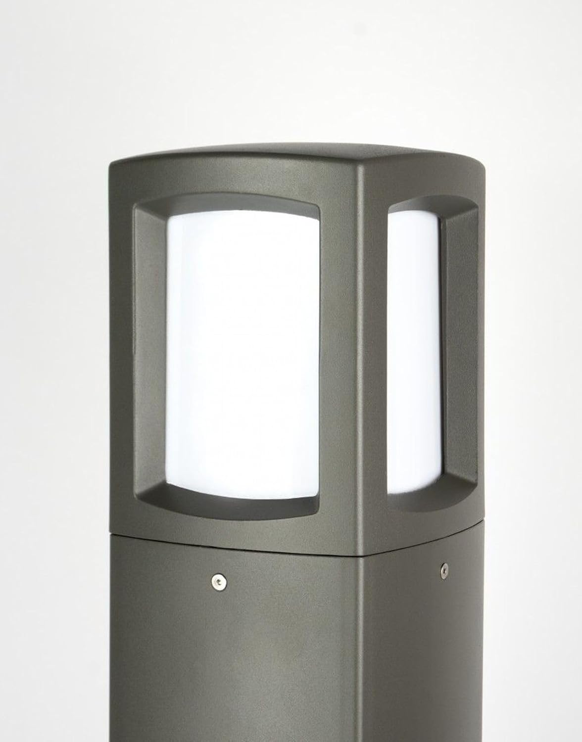 Licht-Erlebnisse Pollerleuchte Outdoor Aluminium Dunkelgrau IP65 Weg Garten Eingang 100 cm hoch E27 bis 100 W blendarme Wegeleuchte für außen NEURAM