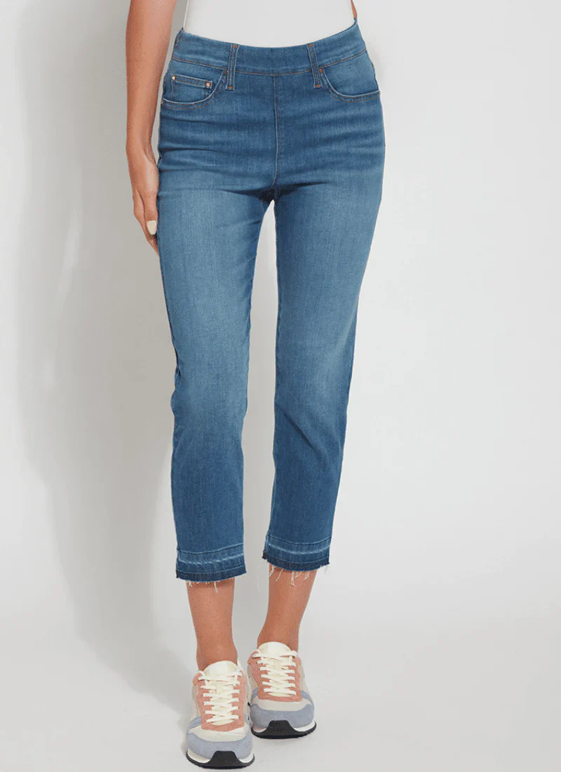 Holding Power Premium Cropped Straight Leg Jeans by Lysse