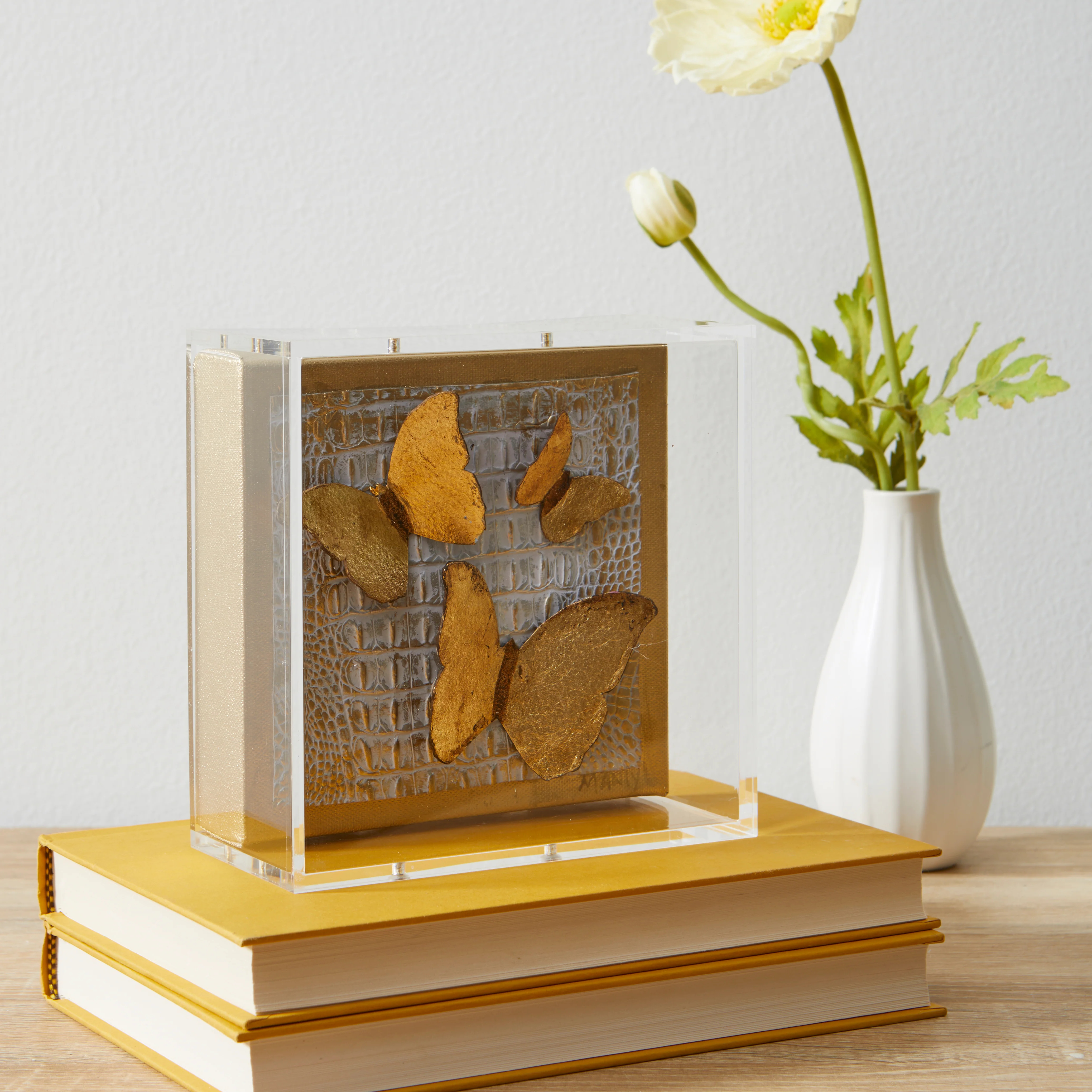Modern UV-Grade Acrylic Shadowbox with Linen Canvas 2