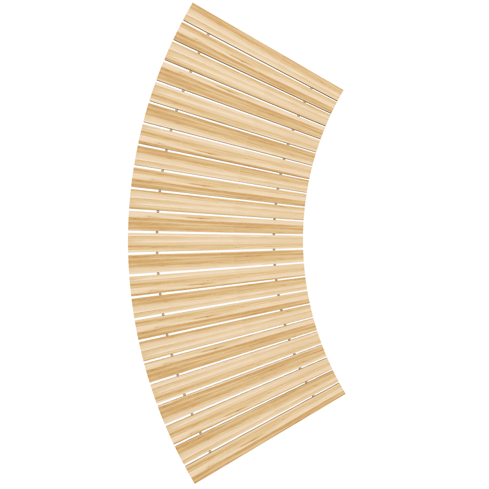 Outsunny Gebogener rollbarer Holzweg aus Pinienholz 120/72 x 38 cm