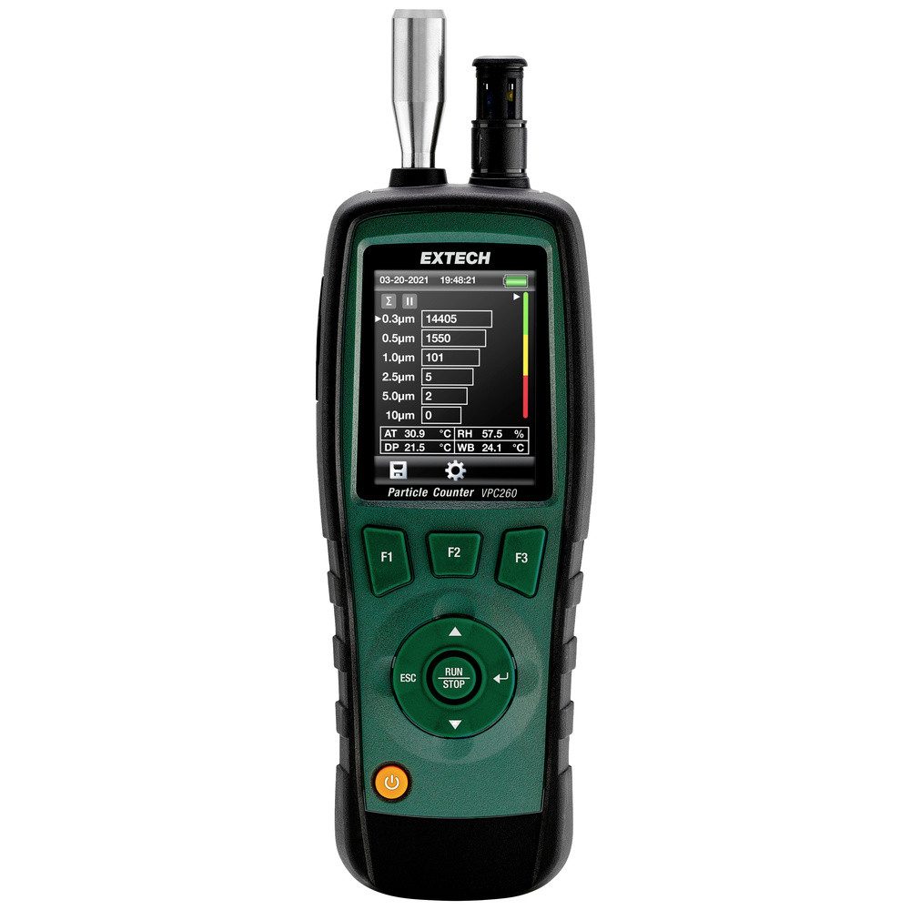Klimamesser Partikelzähler Extech VPC260 Temperatur, Luftfeuchtigkeit