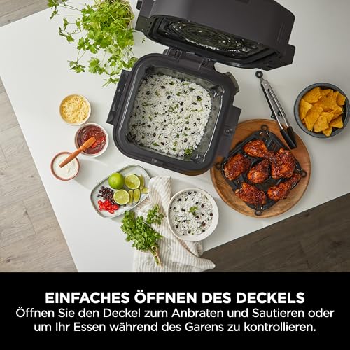 2025 Ninja Speedi Multikoker, 5,7L, 10-in-1 Multikoker, Airfryer, Slow Cooker, Grillen, Bakken, Zwart & Koper ON400EUCP