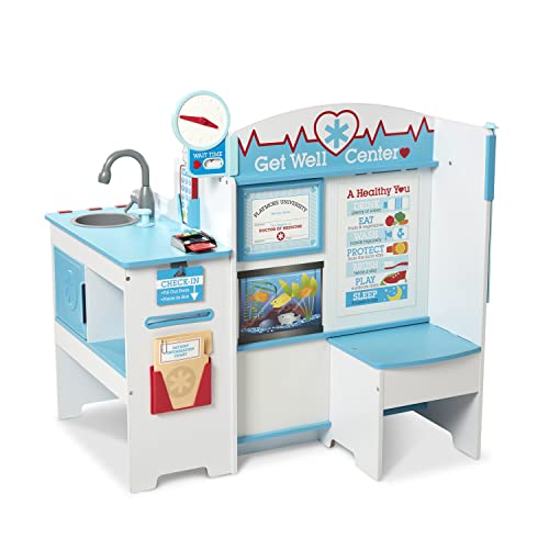 Melissa & Doug Studio Medico in Legno, Gioca a Fare il Dottore o il Paziente, Gioco di Ruolo, Gioco Educativo,Giocattoli in legno di altissima qualità, 3 , Regalo Bambini Bambine : Amazon.it: Giochi e giocattoli