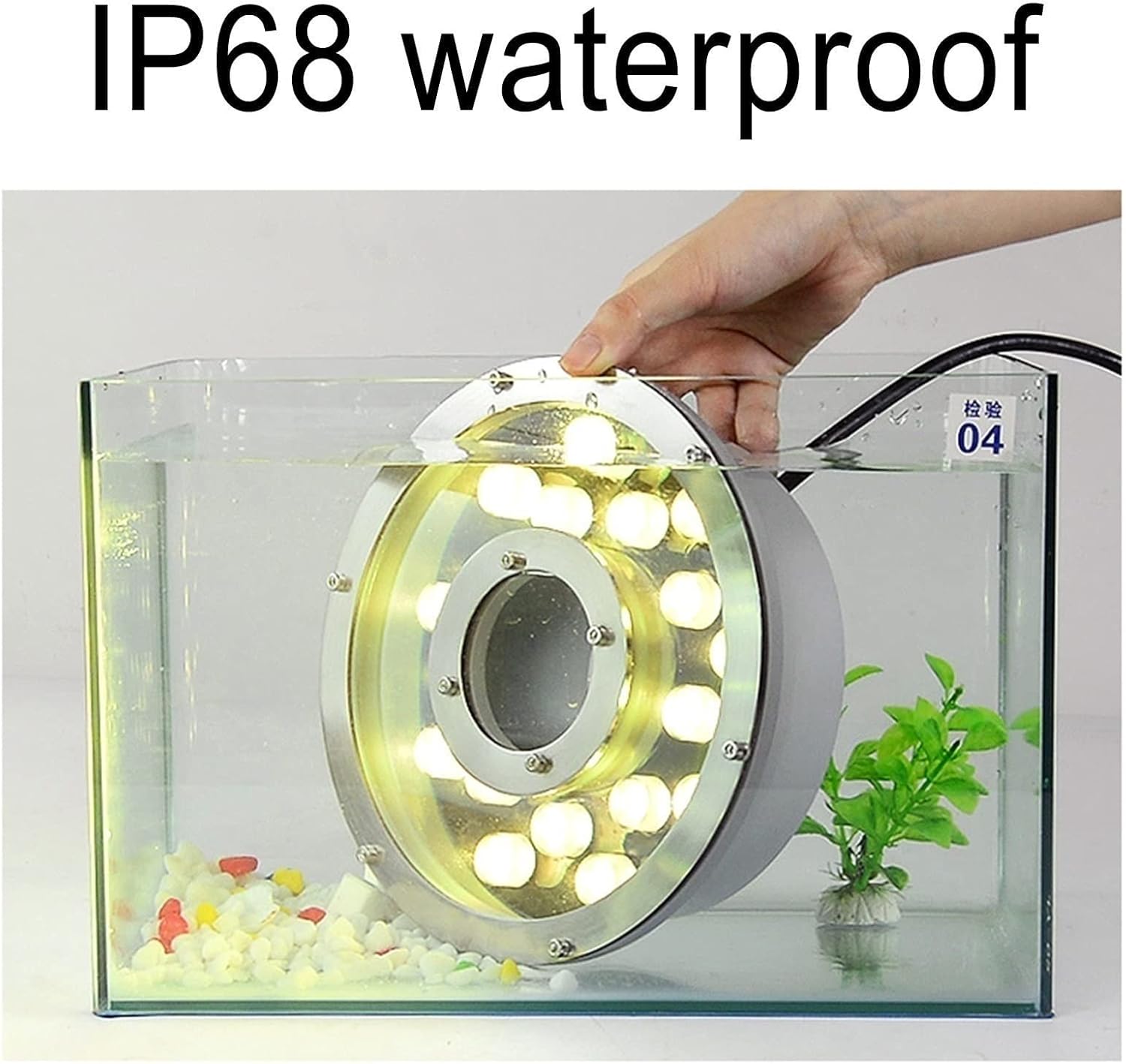 3PCS Eingebettet Pool Scheinwerfer - Einbaustrahler Unterwasser, LED-Ringbrunnenlampe – RGB-Farbwechsel-Wasserspiellampe Mit RF-Fernbedienung – IP68 Wasserdichte Mittelloch-Teichbeleuchtung ( Color :