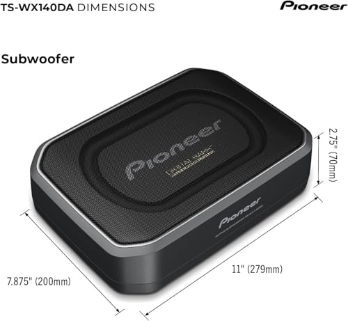 Pioneer Subwoofer attivo TS WX140DA, subwoofer con alloggiamento con potenza massima di 170W, subwoofer 20x13 cm in alloggiamento MDF, nero, potenza di ingresso nominale 50 W, telecomando via cavo : Amazon.it: Elettronica