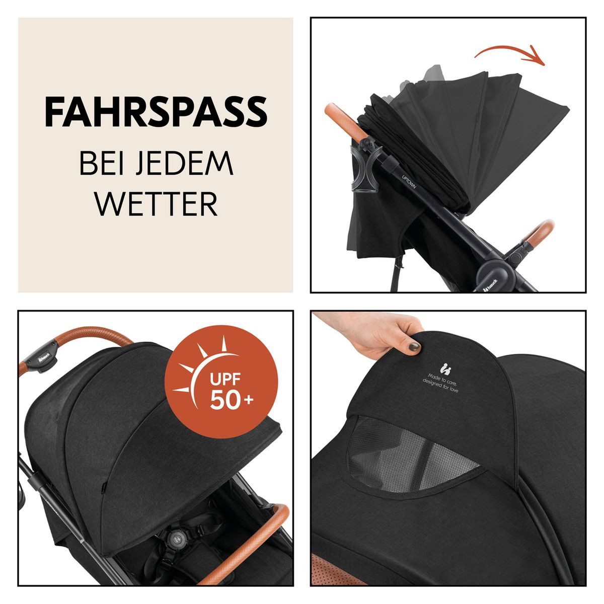 Kinder-Buggy UpTown Black - Melange Black