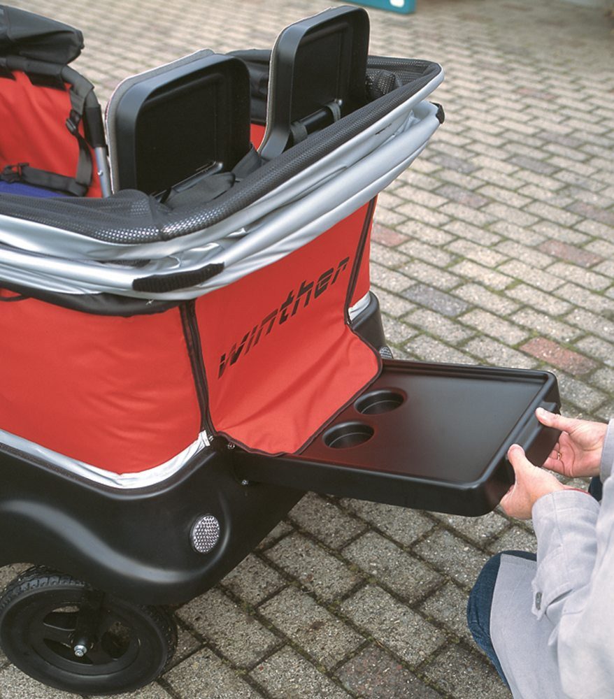 Zwillings-Kombikinderwagen Turtle Kinderbus de Luxe für 4 Kinder – Krippenbus mit Wetterverdeck