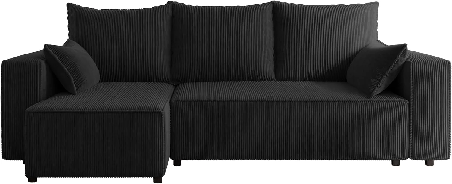 Ecksofa mit Schlaffunktion Tobi 246x145 cm, Sofa mit Bettkasten, Schlafsofa mit Bettkasten, Couch, Eckcouch, L-Form, Schlaffsofa
