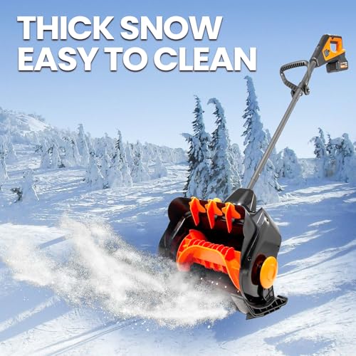 Pala da Neve Elettrica, Spazzaneve a Spinta Wireless con Due Batterie, Punta Orientabile a 45° e Motore Brushless da 1200 W, Pala da Neve Larghezza 41 Cm, Piccolo Strumento Manuale per la Pulizia dell : Amazon.it: Giardino e giardinaggio