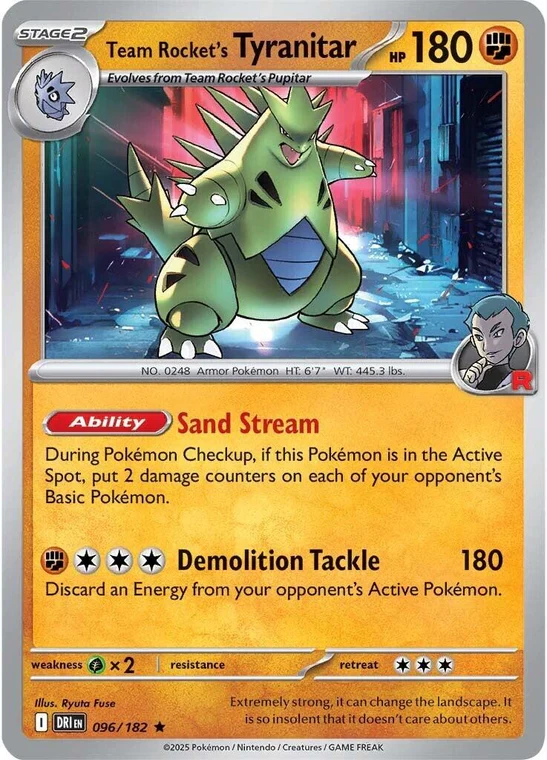 Team Rocket's Tyranitar (Non-holo) (096/182) (Deck Exclusives)