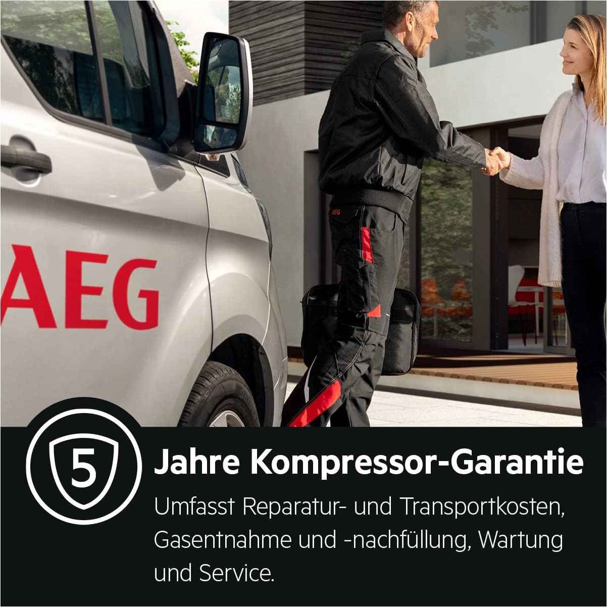 AEG RDB424E1AW Freistehender Doppeltür - Kühlautomat/Serie 5000 mit ColdSense / 1434 mm/Gefrierteil oben / 206 L/LowFrost – weniger Eisbildung/Farbe: Weiß/E