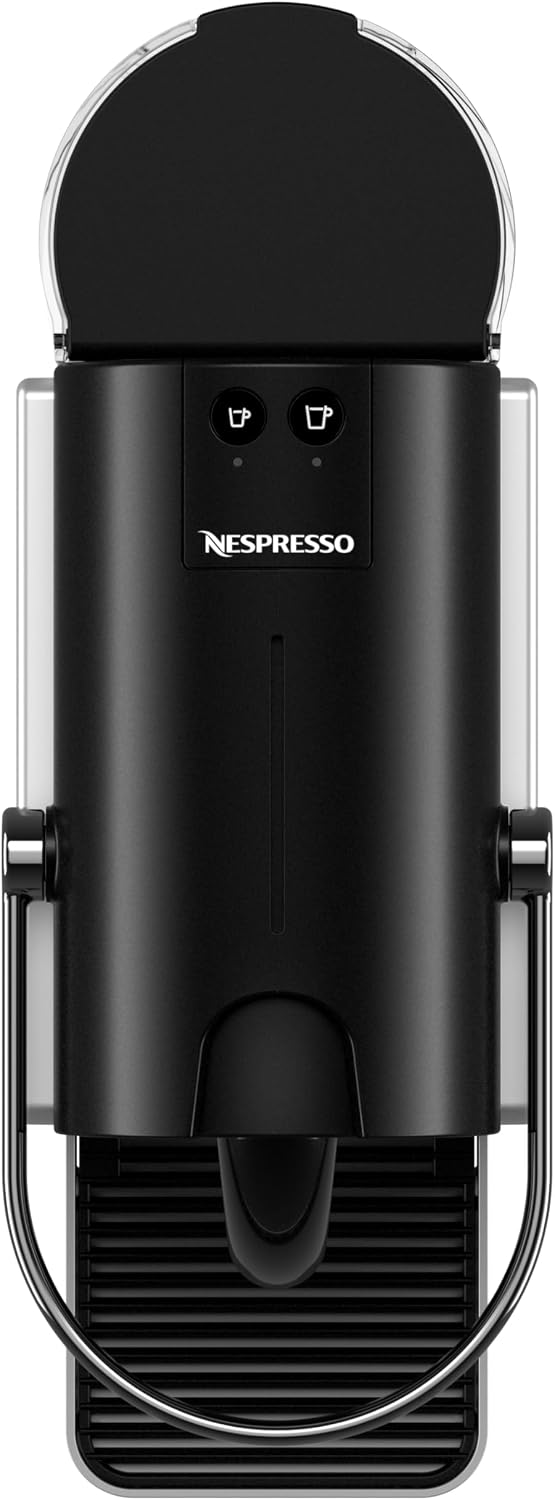 Nespresso De'Longhi Pixie EN127.S, Macchina da Caffè con Sistema Capsule Nespresso, Modalità ECO, Espresso e Caffè Lungo, Design Compatto, Pressione 19 Bar, 1260W, Silver