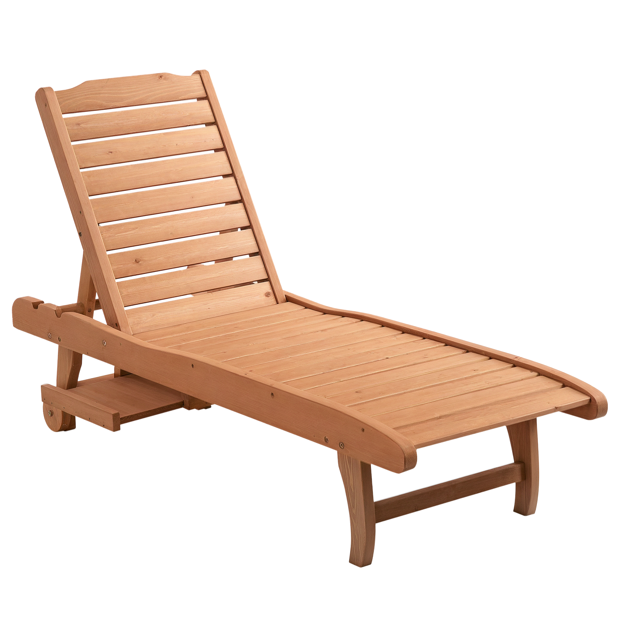Outsunny Sonnenliege Mobile Gartenliege Liegestuhl Strand Liege Tannenholz Braunrot