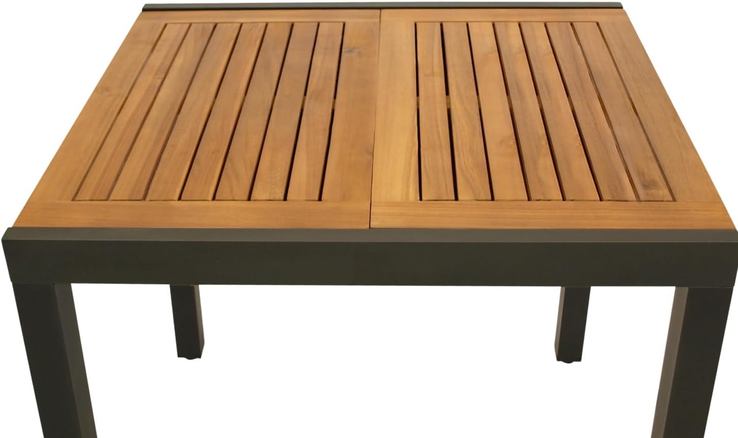 DEGAMO Gartentisch Balkontisch Vicenza aus Akazienholz und Aluminium, Ausziehbar 80/120x70cm, Anthrazit, FSC-Zertifiziert