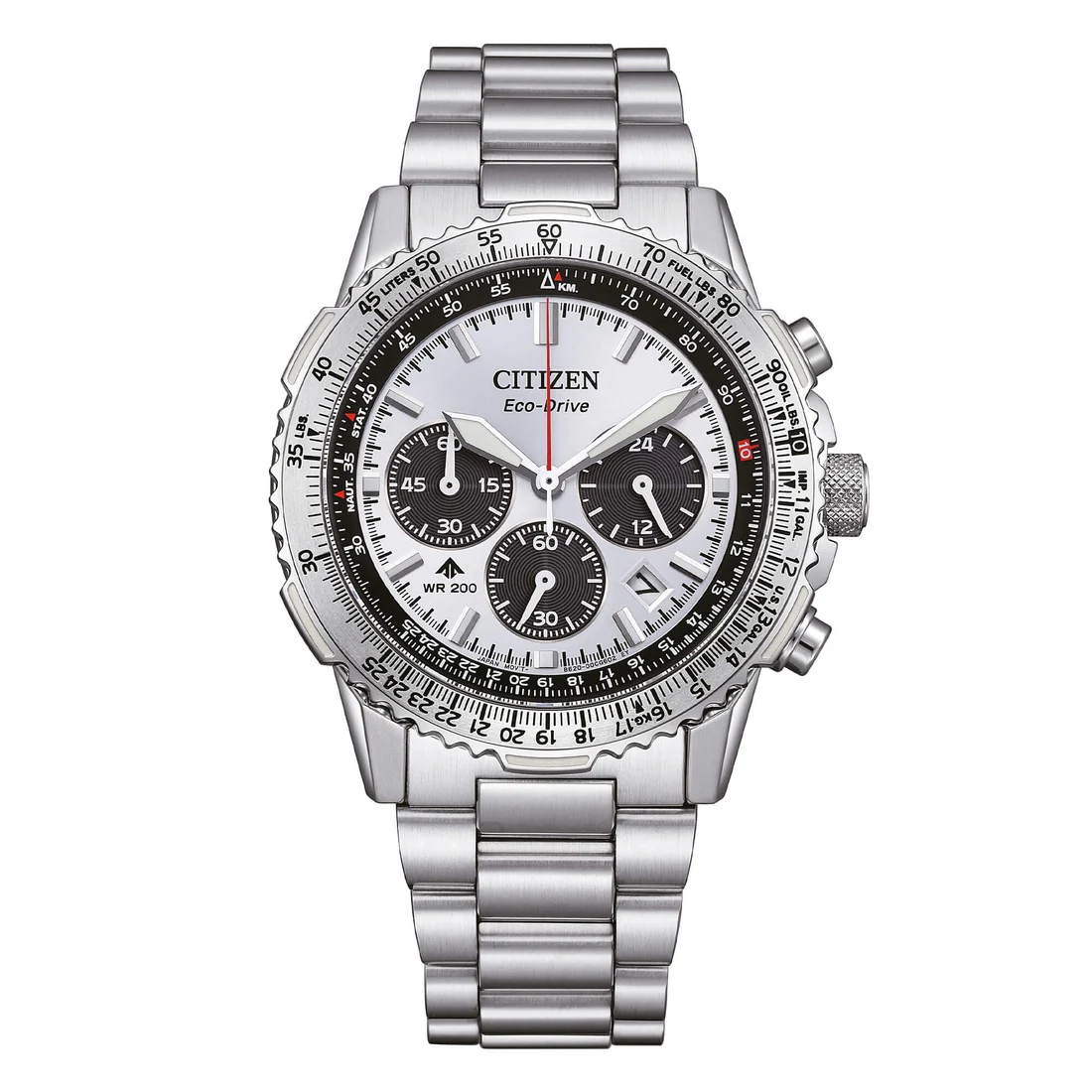 Orologio Citizen Navihawk CA4660-61A quadrante silver Eco Drive