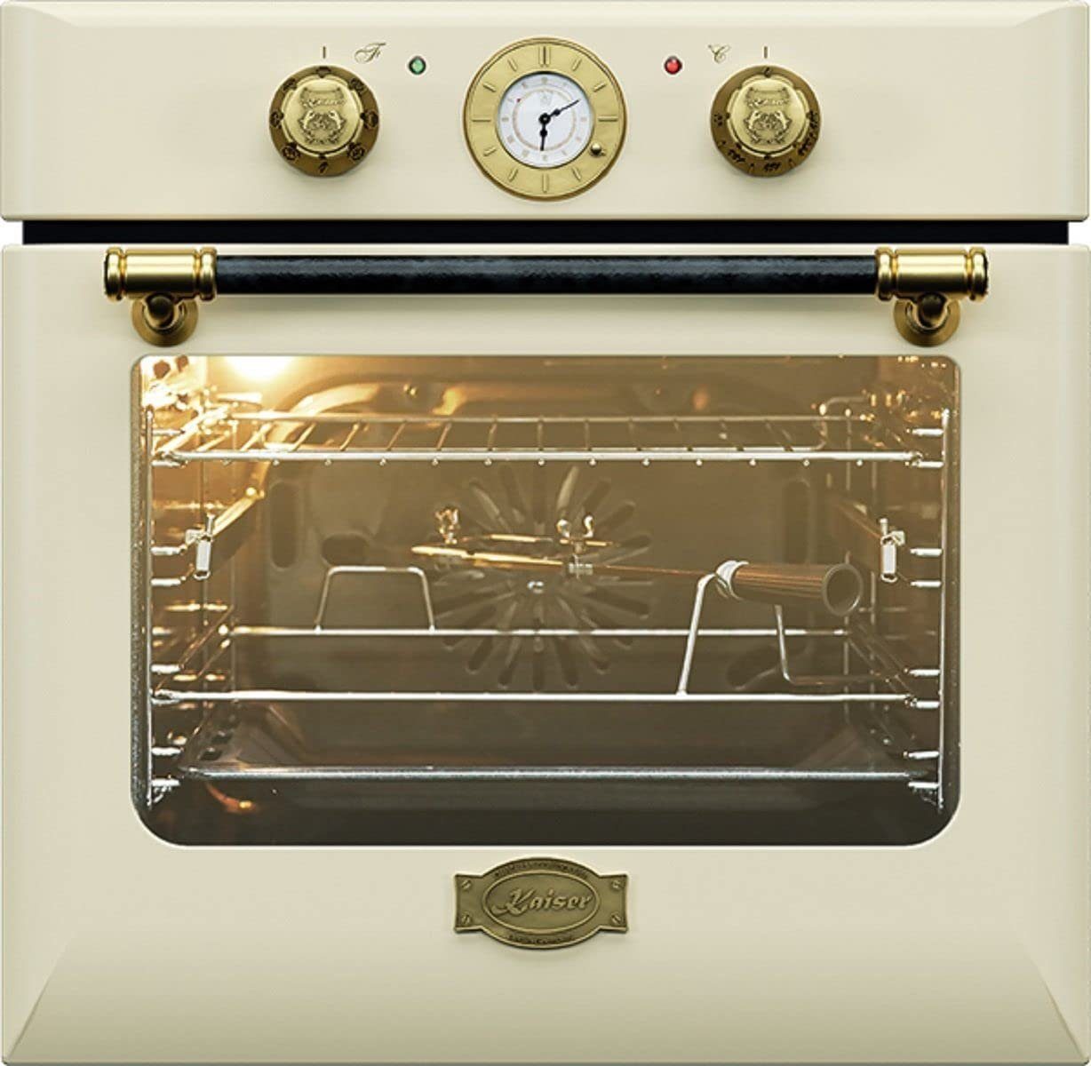 Backofen-Set Herd Set Autark Retro Einbau Backofen Elektro, 68 L+Induktionskochfeld 60 cm FREE ZONE mit 2 FLEX Induktions-Zonen EH 6432 ElfBE Eco+KCT 6745 FI ElfAD.