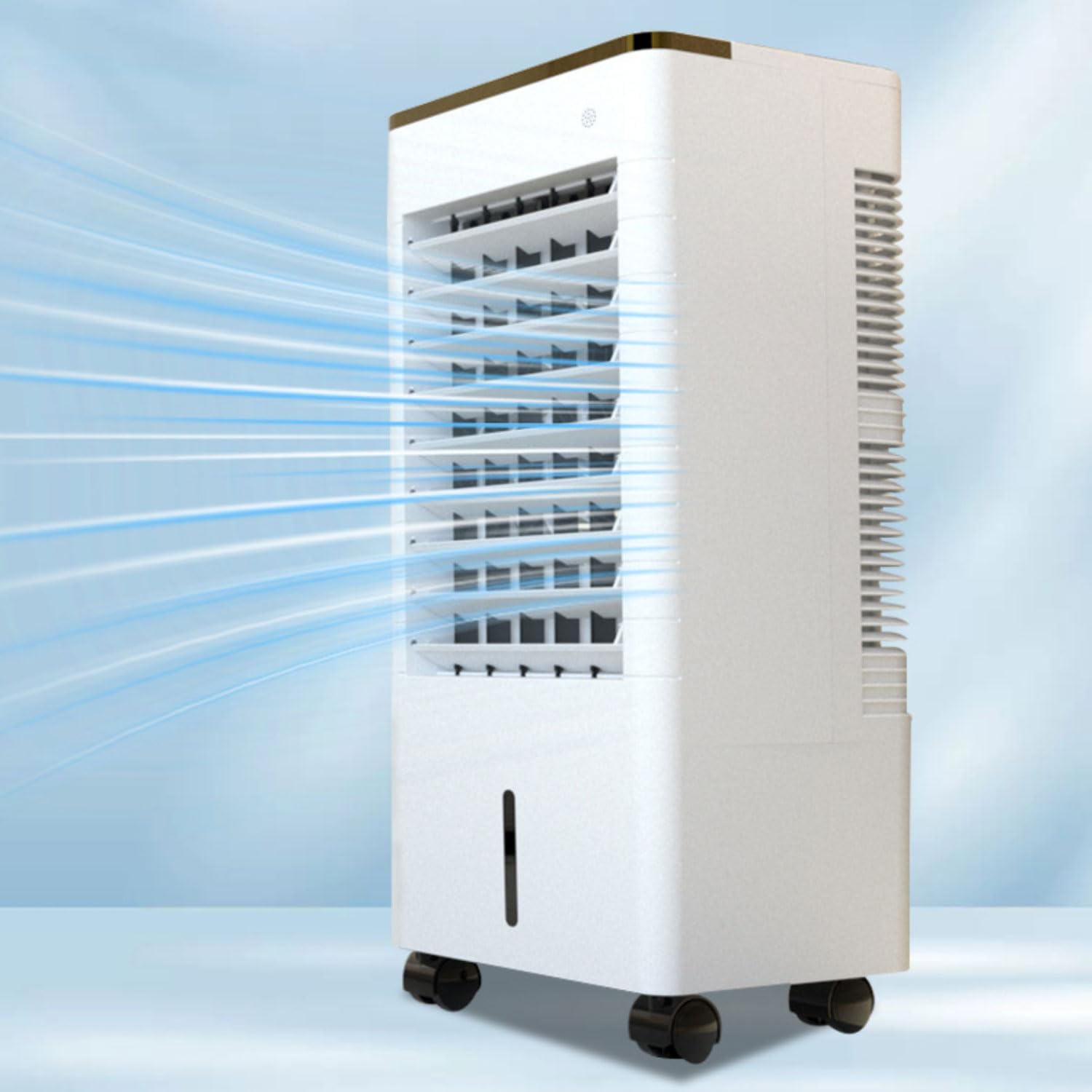Leise Luftkühler Air Conditioner Mobile Klimaanlage mit Fernbedienung | Wasserkühler | Verdunstungskühler mit 3 Luftgeschwindigkeiten 12h Timer Mobiles Klimagerät für Zimmer und Büro