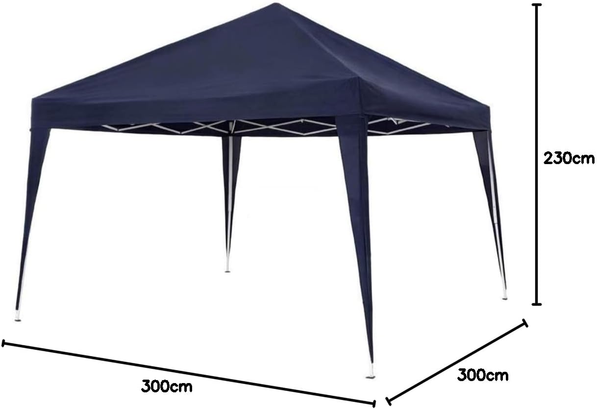 FP-TECH - GAZEBO PIEGHEVOLE GIARDINO 3X3 AUTOMATICO RICHIUDIBILE FISARMONICA STAND FIERA VERDE O BIANCO (Gazebo Bianco)