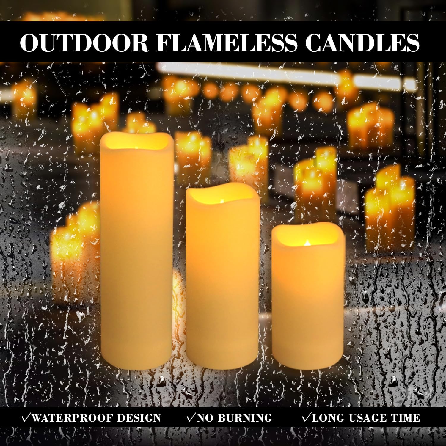 Flammenlose LED-Kerzen mit Fernbedienung, batteriebetrieben, Timer, dimmbar, 3D-Flamme, flackernd, perfekt für Halloween, Weihnachtsfeiern, Hochzeiten, Heimdekoration, Geschenk und besondere Anlässe.
