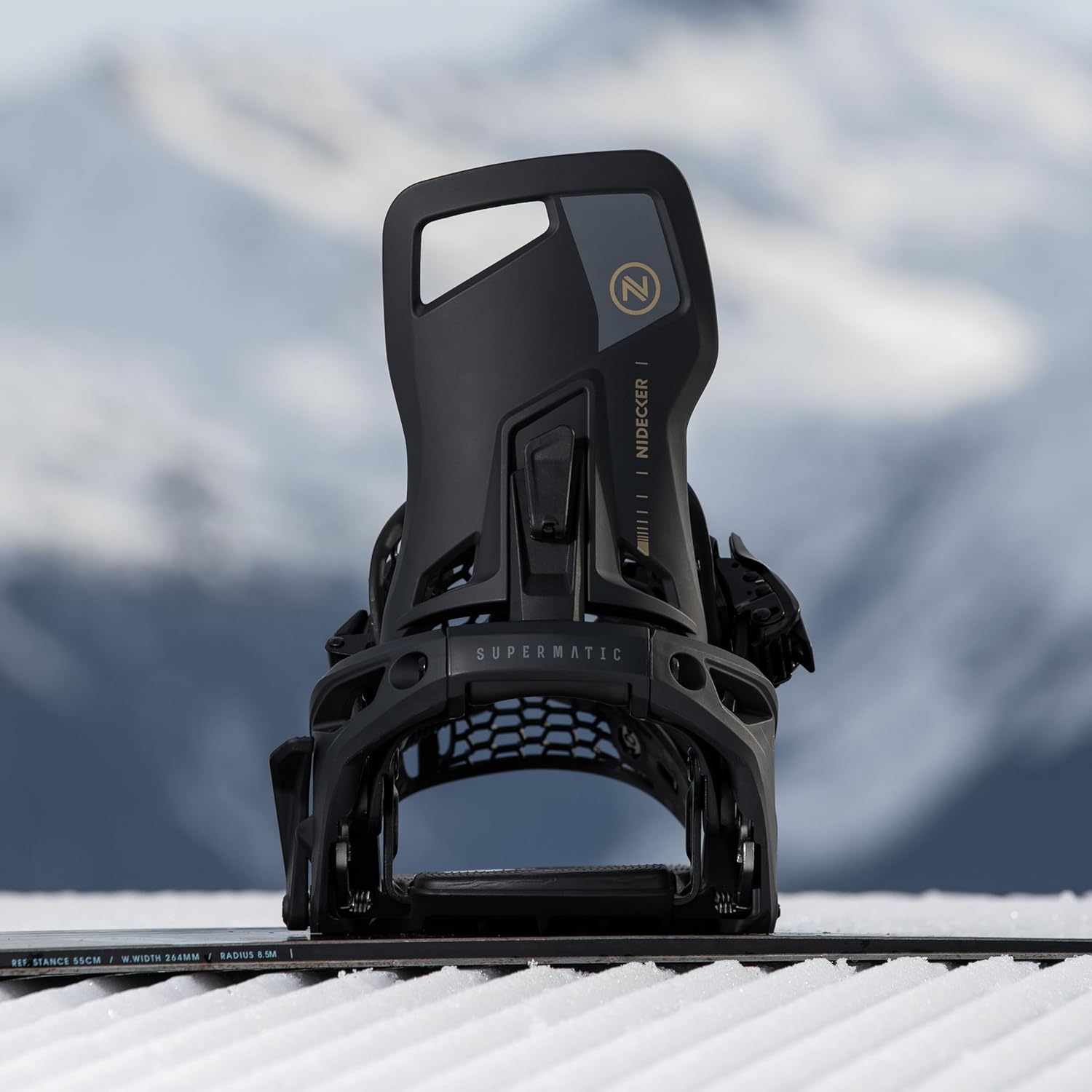 Nidecker OG Supermatic Snowboard Bindungen – Auto Open System mit verstellbarem Highback