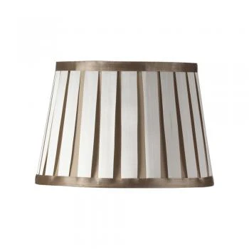 Pleated Silk Look Lampshade �C Sand | 35cm Diameter