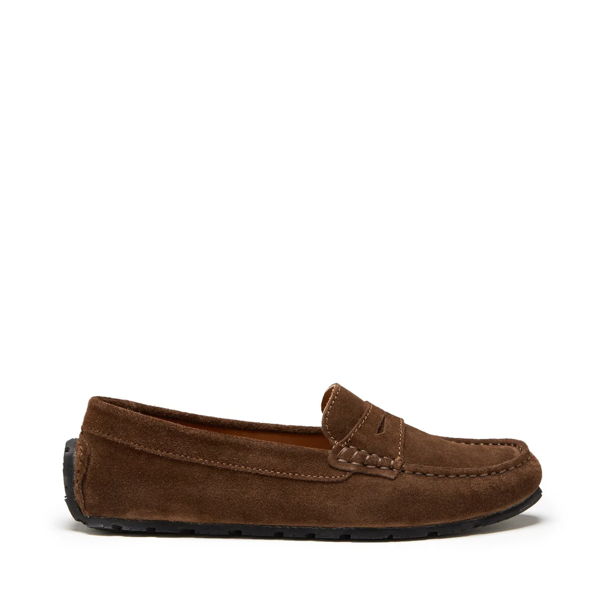 Brown Suede Women��s Tyre Sole Penny Loafers �C Sustainable Luxury