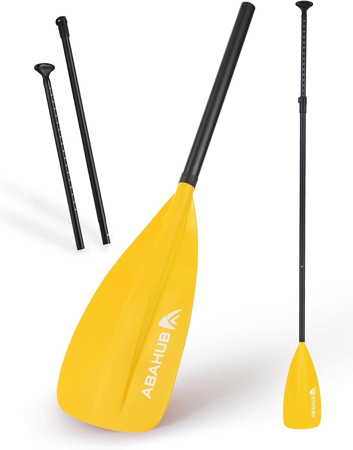 Abahub Pagaia SUP Alluminio Remi SUP Paddle Stand Up Paddle Telescopico 173-213 cm per Tavola da Surf Canoa SUP, Lama in Nylon di Plastica in Nero/Blu/Verde/Rosso/Arancione/Giallo