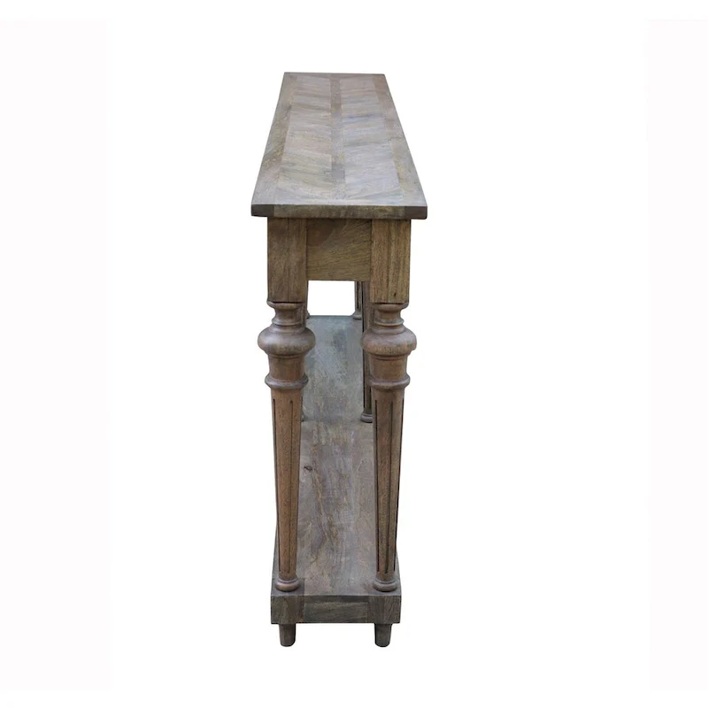 Arin 72-inch Traditional Turned Leg Console Table, Mango Hardwood